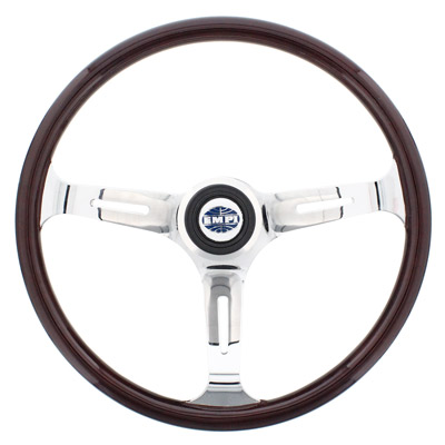 EMPI VW Steering Wheel Kit - Includes Adapter - Classic Dark Wood