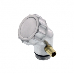 EMPI VW Oil Filler with Grooved Cap - Vertical - Aluminum