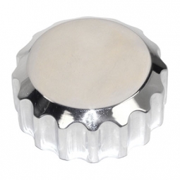 EMPI VW Oil Filler Cap - Grooved - Billet Aluminum