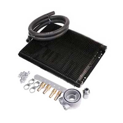 EMPI Universal Oil Cooler Kit - Competition - 96 Plate w/ Sandwich Adapter - 1 1/2
