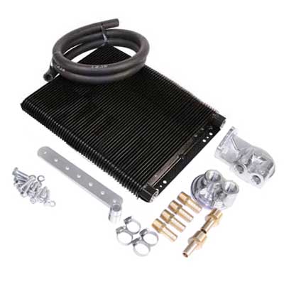 EMPI Universal Oil Cooler Kit - Competition | 96 Plate w/ Bypass Adapter