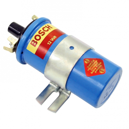 Bosch VW 12 Volt Coil with Bracket 3.0 Ohm Blue