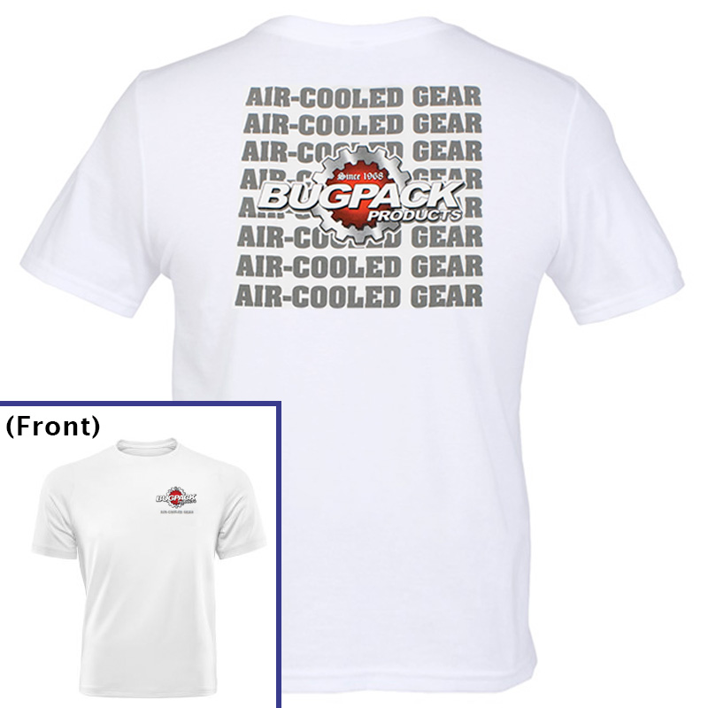 Bugpack Air-Cooled Gear White T-Shirt - Select Size