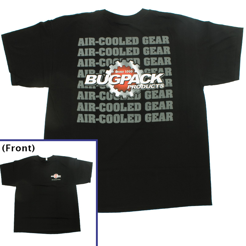 Bugpack Air-Cooled Gear Black T-Shirt - Select Size