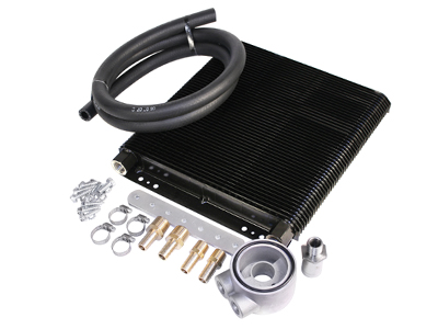 EMPI Universal Oil Cooler Kit - Competition - 72 Plate w/ Sandwich Adapter - 1 1/2