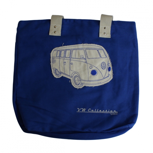 VW Bus Canvas Tote Bag - Dark Blue
