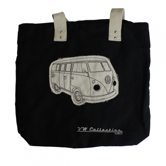 VW Bus Canvas Tote Bag - Black
