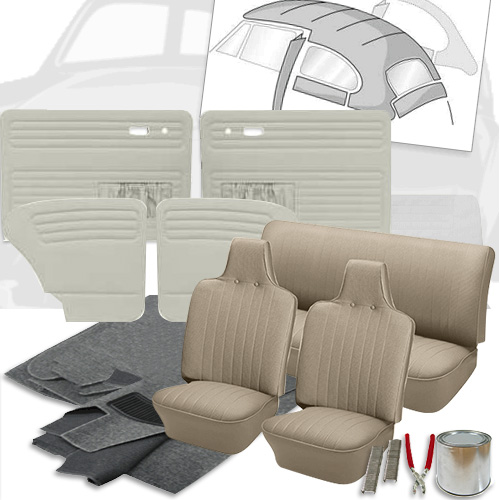 1969 VW Beetle Sedan Tweed Cloth Interior Kit VW Parts