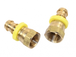 EMPI 1/2" (-8AN) Female Swivel Fitting with 1/2" Hose Barb, Pack of 2