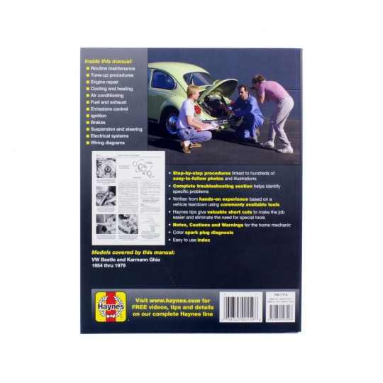 11-1070 - Haynes VW Repair Manual - 1954-1979 Beetle -Super