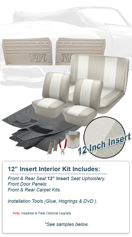 19561960 VW Karmann Ghia Convertible 12 Inch Insert Interior Kit VW Parts