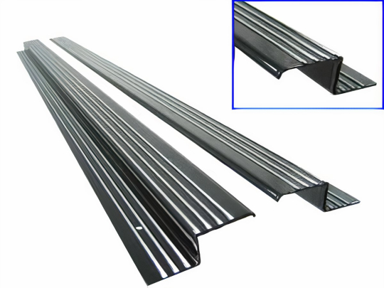 NTSP837-4582 - VW Door Sill Plates - Satin Black w/ Polished Ribs