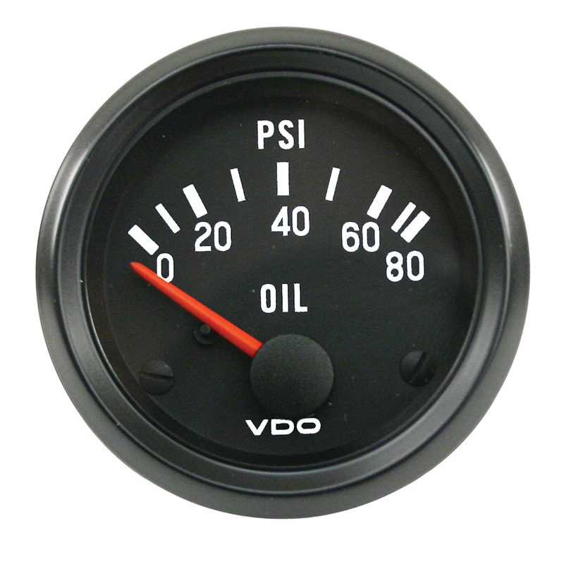 VDO Cockpit Series Oil Pressure Gauge - 80 PSI - 2 1/16"