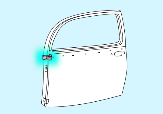 111831401G - 1956-79 VW Beetle Door Hinge - Upper - Left (No