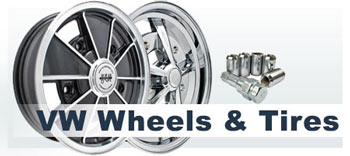 VW Wheels, Tires, and Hardware.