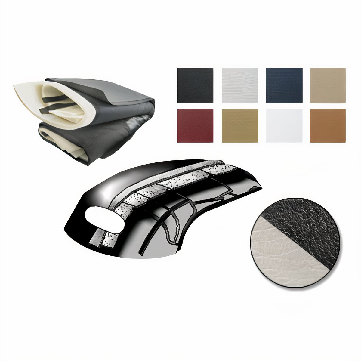 VW Convertible Top Kit - Color Vinyl - Beetle - Super Beetle