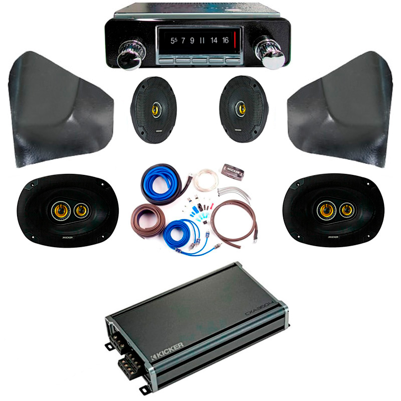 VW Radio & Speaker Kit, Super Beetle 197179 VW Parts
