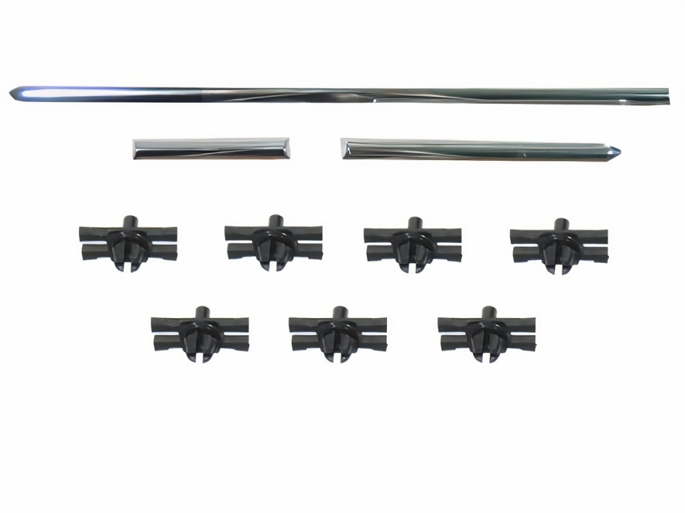113-190 - 1958-1967 VW Beetle Dash Chrome Trim Kit w/Clips - 3