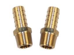 EMPI VW Oil Fitting - 3/8" Male with 3/8" Hose Barb  - Pair