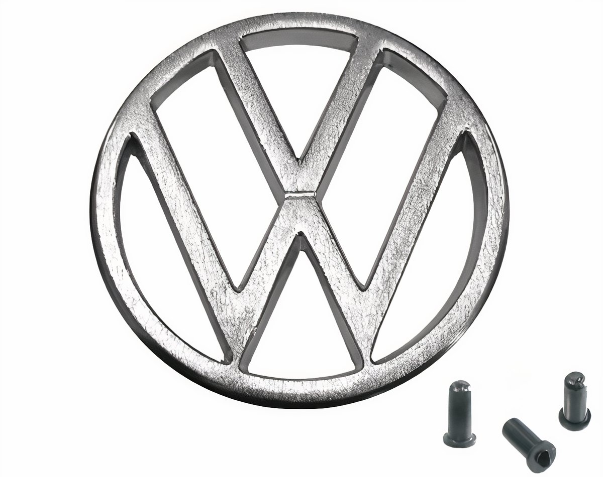 VW Käfer Pin Badge schwarz Frontansicht