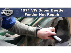1971 VW Super Beetle - Fender Nut Repair