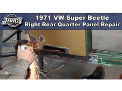 1971 VW Super Beetle - Right Rear Quarter Panel Repair