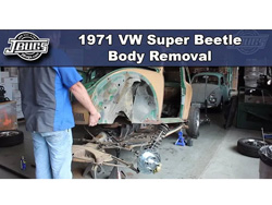 1971 VW Super Beetle - Body Removal