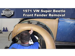 1971 VW Super Beetle - Front Fender Removal