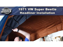 1971 VW Super Beetle - Headliner Installation