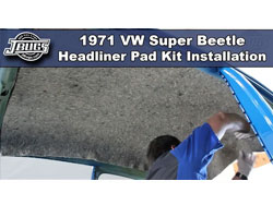 1971 VW Super Beetle - Headliner Pad Kit Installation