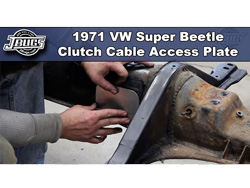 1971 VW Super Beetle - Clutch Cable Access Plate Modification