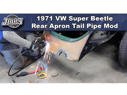 1971 VW Super Beetle - Rear Apron Tail Pipe Modification