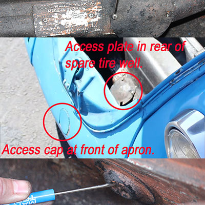 Removing the Shift Rod Access Plates in the Trunk