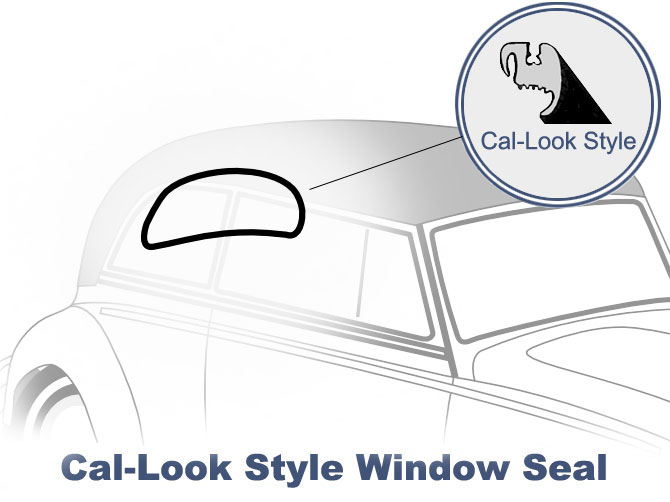 Empi Cal Look Rear Window Rubber Seal For VW Bug 1965-71 & Super Beetle 1971 (Part # 00-3578-0)