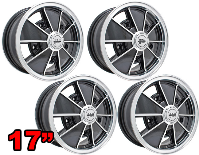 EMPI BRM VW Wheels, Gloss Black, 5x205, 17