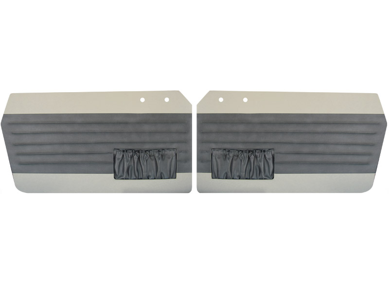 1956-1963 VW Karmann Ghia Door Panels - Front - with Pockets - 2-Tone Horizontal