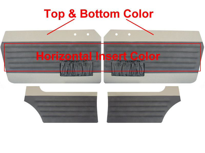 14-1524-Custom - 1956-1963 Karmann Ghia Door Panels - Front & Rear