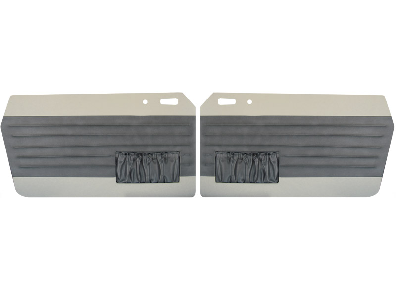 1964-1974 VW Karmann Ghia Door Panels - Front - with Pockets - 2-Tone Horizontal