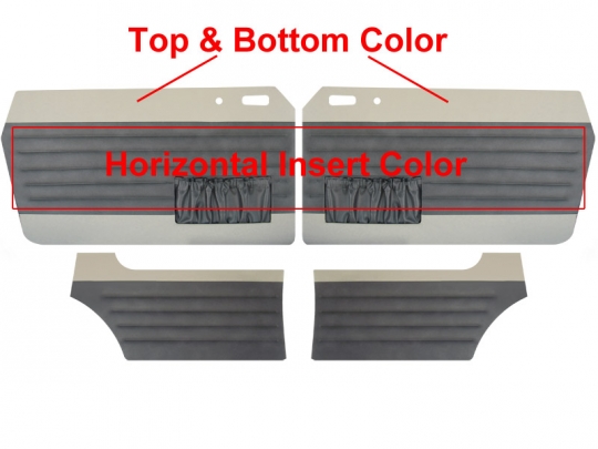 14-1525-Custom - 1964-1974 Karmann Ghia Door Panels - Front & Rear