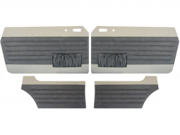 1964-1974 Karmann Ghia Door Panels - Front & Rear - with Front Pockets - Two-Tone