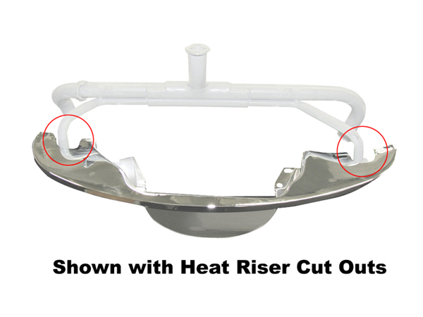with heat riser cutouts