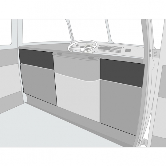国鉄車号板 10-2136-Vinyl - 1961-1967 VW Bus Behind Front Seat Panels - 2