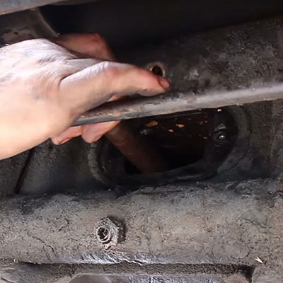 Installing Shift Rod through Shift Rod Hanger