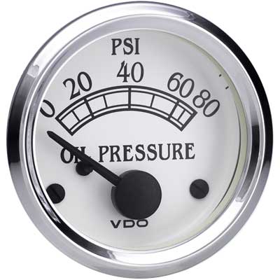 VDO Cockpit Royale Series Oil Pressure Gauge - 80 PSI - 2 1/16"