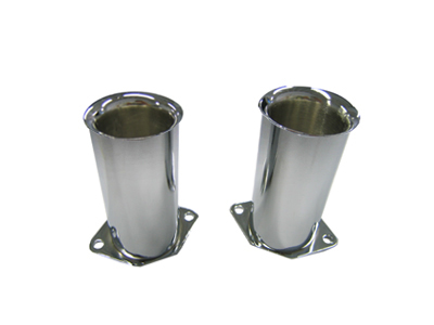 Dellorto HPMX Empi 43-6054 Chrome 4/" Tall Velocity Stacks Weber IDF Pair