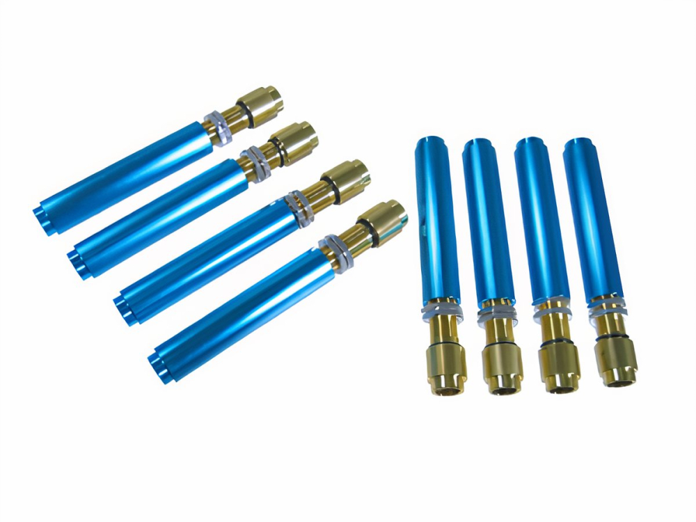 SUKU  スク ホーム BLUE POPPY TWIST TANK 9149 - VW Push Rod Tubes - Adjustable - Blue Anodized w/o Seals