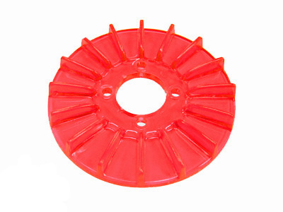 VW Finned Alt/Gen Pulley Cover, Red