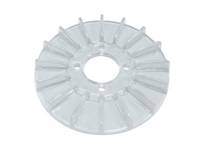 VW Finned Alt/Gen Pulley Cover, Clear