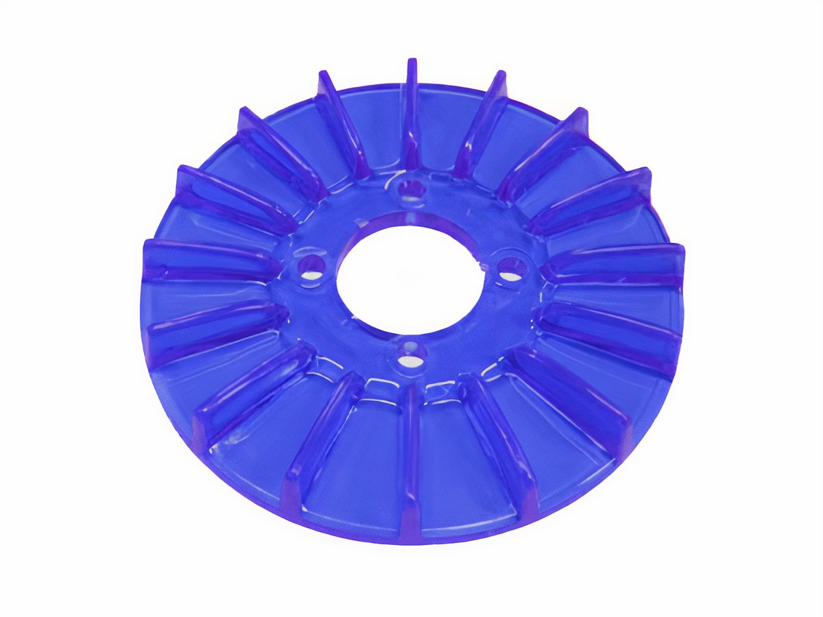 VW Finned Alt/Gen Pulley Cover, Blue