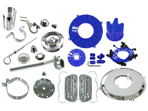 VW Engine Trim Kit - Super Deluxe Chrome - Blue